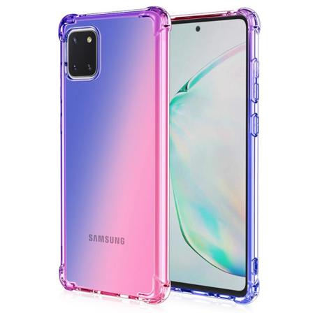 Samsung Galaxy A22 5G - FLOVEME Silikondeksel Blå/Rosa
