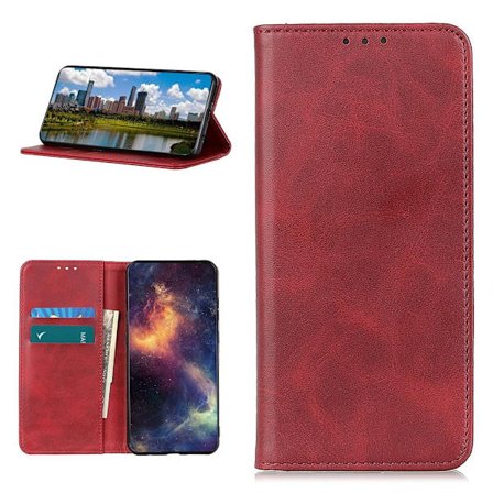 Äkta läder Motorola Moto G40 Fusion / Motorola Moto G60 fodral - Röd