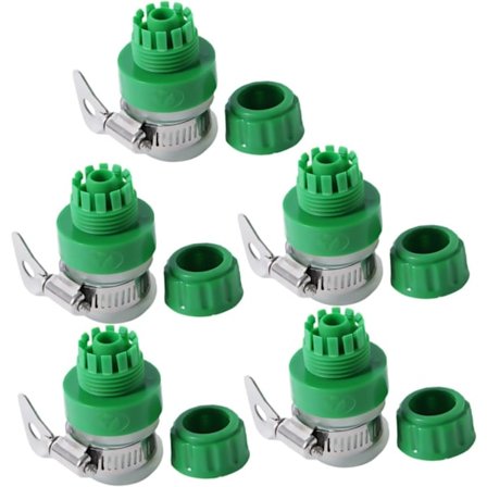 Slangekobling for bilvask hage 5 stk 1/2 tomme hurtigkoblinger lekkasjesikker enkel å bruke
