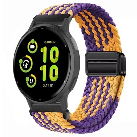 20mm 22mm Nylonarmband för Garmin Vivoactive 5/Active 5 Justerbart magnetiskt armband för Garmin Forerunner 55 165 Vivomove Trend