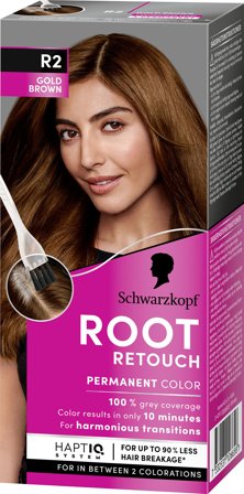 Schwarzkopf Root Retouch Permanent Colour R2 Gold Brown, Hår, Hårfarve, Retouch Farvespray