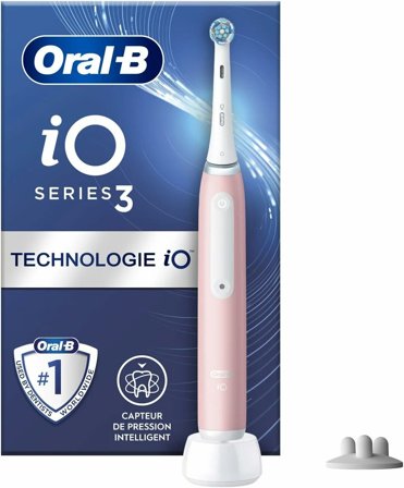 Oral-B iO 3S Spazzolino Elettrico Ricaricabile Rosa + 1 Testina