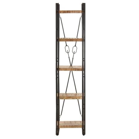 Vidaxl Bokhylla Med 5 Hyllor 40x30x180 Cm Massivt Mangoträ Brun