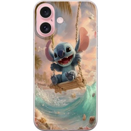 Kompatibelt Mobildeksel til Apple Apple iPhone 16 Disney Stitch blå alien søt figur samleobjekt