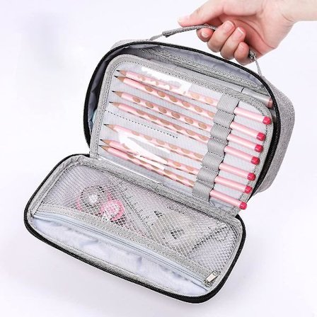 Blyantsæske med stor kapacitet, bærbar kontorpapirvarer