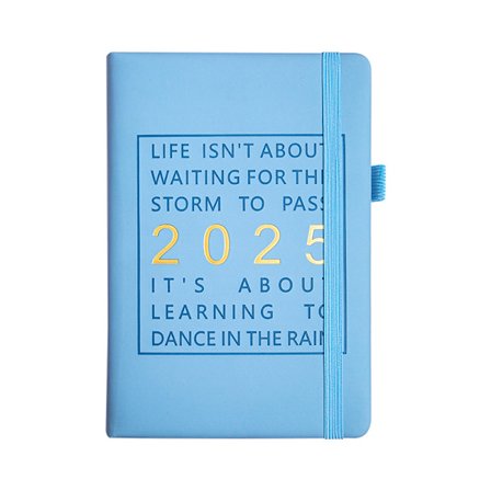 2025 Mjukt Läder Licens Anteckningsbok Månadskalender Dagbok Papper Kontor Skola Pappersvaror