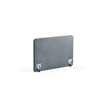 Bordskærm ZONE, inkl. hvide beslag, 1000X650x36 mm, stof Rivet, gråblå