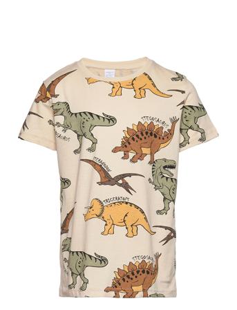Top Ss Aop Dino Summer T-shirts Short-sleeved Multi/mönstrad Lindex