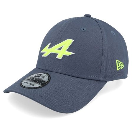 New Era - Motor Grå adjustable Keps - Alpine F1 25 Seasonal Pop 9FORTY Steel/Neon Adjustable @ Hatstore
