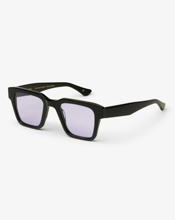 Sunglass 03 - Deep Black Solid - Lavender - One Size