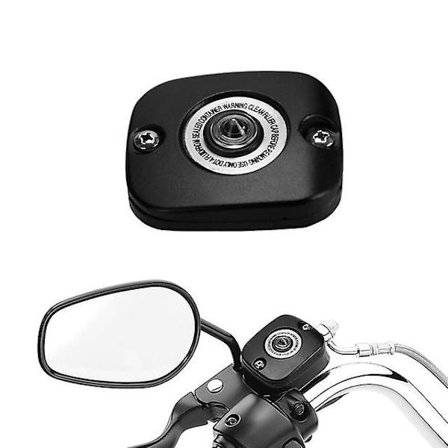 Deksel for bremsekaliber foran, krom svart, til Harley Dyna Softail Fat Boy Touring Road King Trike Sportster Xl-Perfet