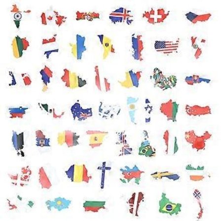 150 ark med flygplansklistermärken anteckningsbok landsflagga klistermärken resväska klistermärke för scrapbook kopp resväska