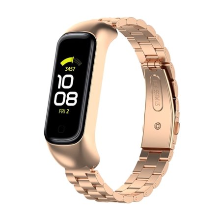 Kolmen helmen ruostumattomasta teräksestä valmistettu ranneke Samsung Galaxy Fit2:lle