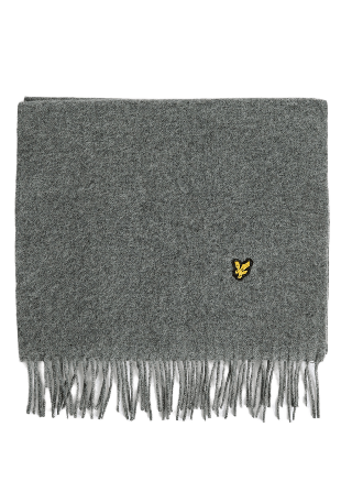 Lyle & Scott Plain Lambswool Scarf Halsdukar scarves Herr Grå ONESIZE