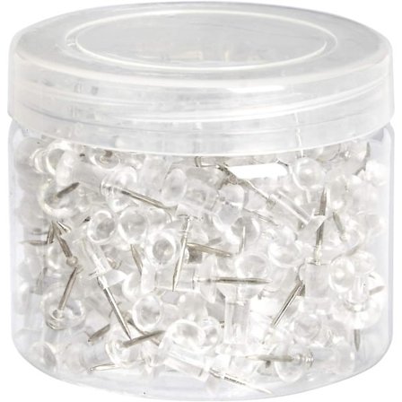 Paina nastat Muovikorkki Läpinäkyvä Teräskärki, 200 kpl