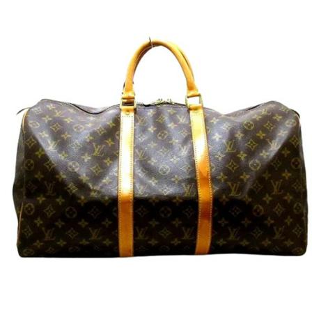 Louis Vuitton Vintage Pre-owned Polyester Keepall Brun, Herre Vintage Tasker, Størrelse: ONE Size