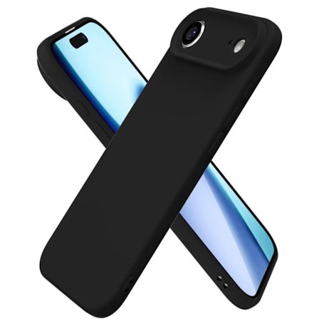 iPhone 17 Air Matt Svart Silikon Skal