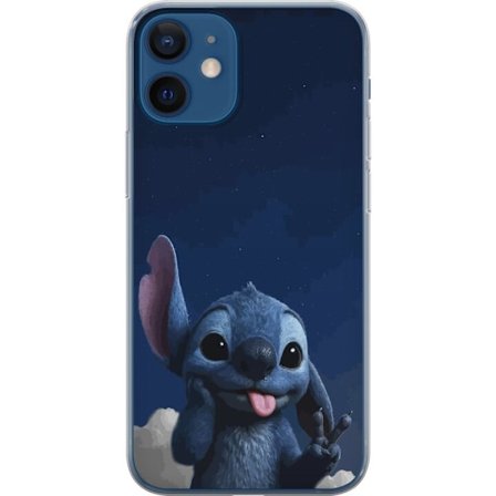 Yhteensopiva Puhelinkuori Apple iPhone 12 mini Stitch Disney yö taivas sininen avaruusolento Lilo ja Stitch hahmo söpö piirretty kawaii juliste rauhan