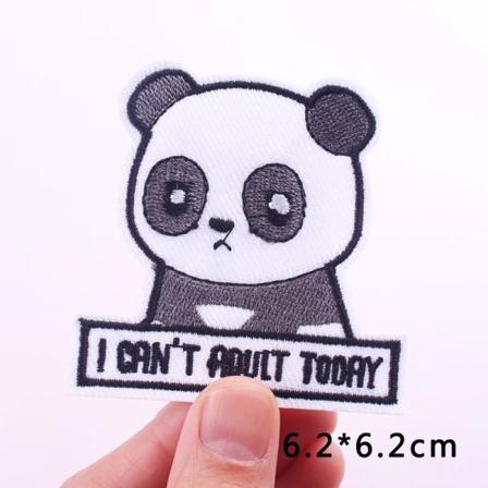 Rolig katt Avokadolapp Tecknad Sy Applikation Strykplåster för kläder Strykklistermärken 5 st. PE6081CT