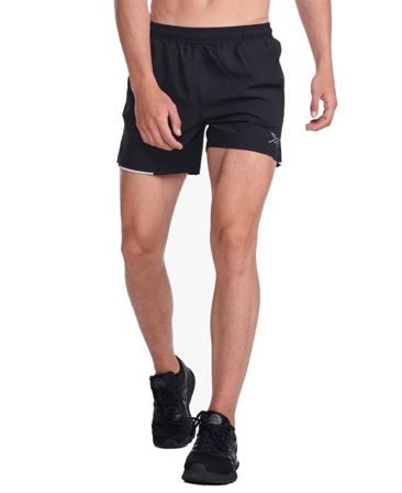 2XU Aero 5 Inch Shorts M ́s Black / Silver Reflective