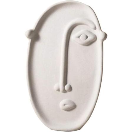Keramikvas, modern konst, för kvinnor, abstraktionshuvud, blomma