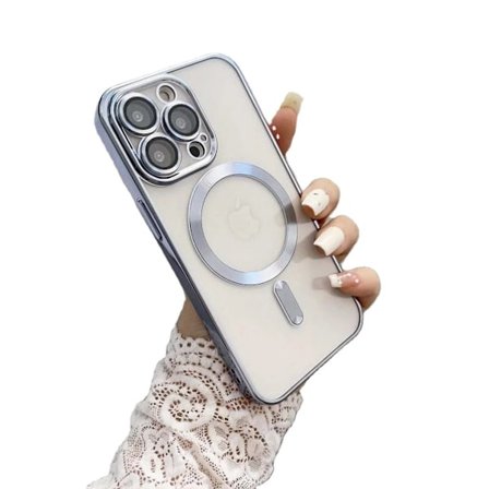 Skal till iPhone 15, Pro & Max magnet för enkel laddning elektroplätering