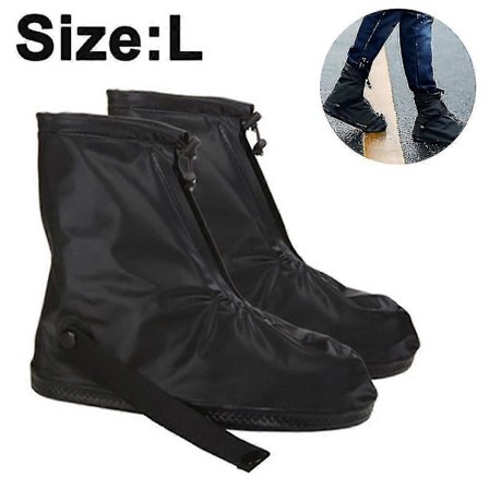 Vedenpitävät kenkäsuojat sadesaappaat, kalossit vetoketjulla ja heijastimella