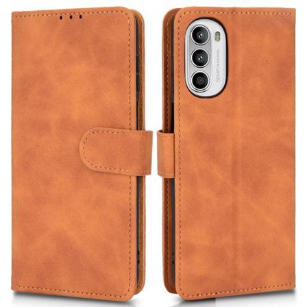 Motorola Moto G52 Matt Pu-läder Plånboksfodral - Brun Brun