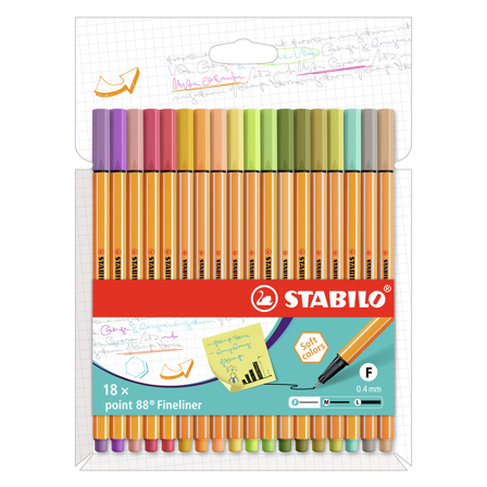 Stabilo Point 88 Fineliner Lot de 18 Trend