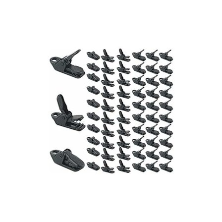 Telte Klip, Plastik Klip, 50 Klemmer Plastik Telte Presenning Klemmer Telte Snaps til Camping Baldakin Sorte Presenning Klemmer Markiser til Udendørs 