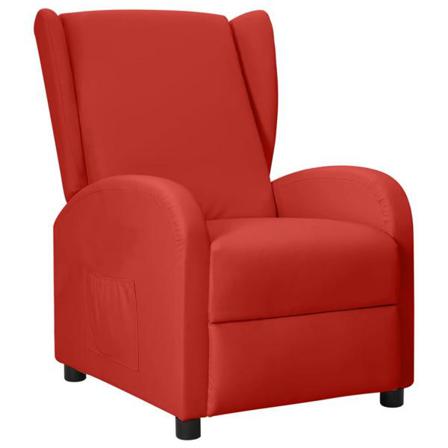Vidaxl Reclinerfåtölj Vinröd Konstläder Röd