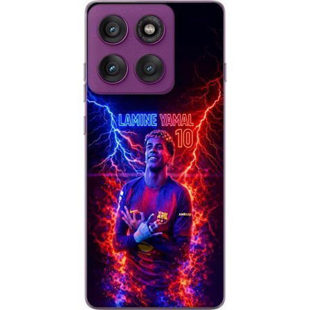 Kompatibelt Mobildeksel til Motorola Edge 60 Pro Portrett av Viktor Gyökeres i Arsenaltrøye med intensivt blikk og mørk dramatisk bakgrunn