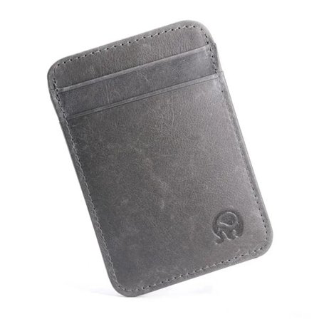 1 st Ny Retro Äkta Läder Ficka Bank ID Kreditkortsfodral Tunn Slim Vintage Plånbok Herr Pengapaket Busskortshållare Plånbok