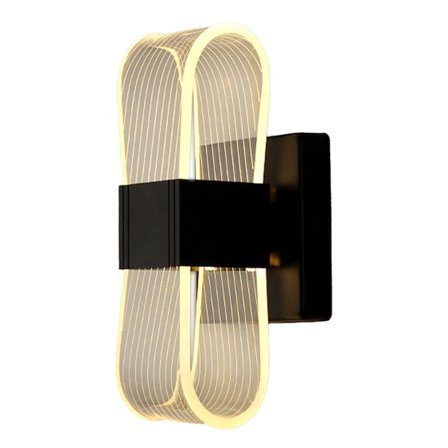 Luksuriøs Moderne Akryl Vegglampe Romantiske Lysestaker for Hotell Soverom Korridor Trapper Svart Enkelt Hode