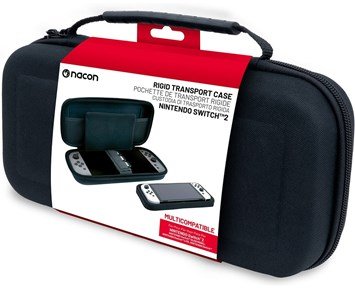 Nacon Switch 2 Pouch Black - Robust fodral med flera fack, för Nintendo Switch 2