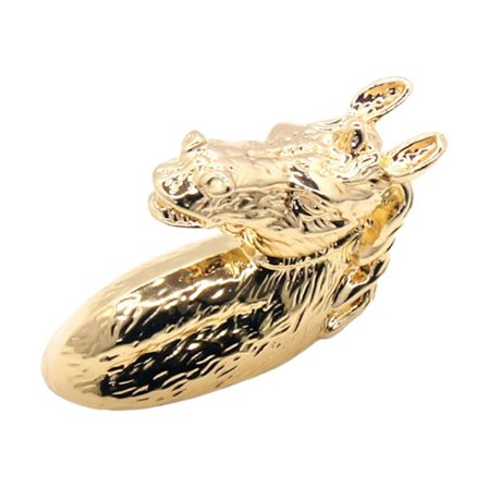 Skabshåndtag Kreativ Høj Styrke Zink Legering Hestehoved Form Skuffe Møbelknap Til Hjem Jikaix