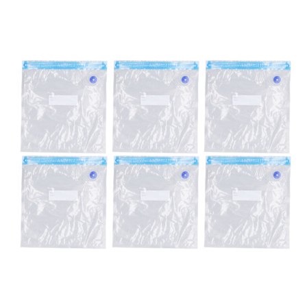 6 stk. vakuumopbevaringsposer, pladsbesparende, god forsegling, gennemsigtige, genanvendelige vakuumforseglingsposer til mad, tøj 26x28cm/10.2x11in