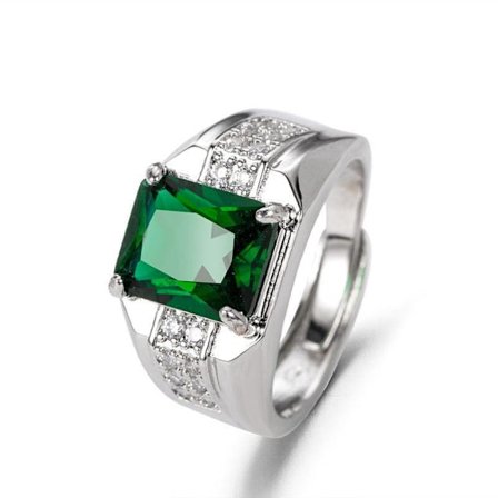 Elegant ring for men in gold green & blue royal style