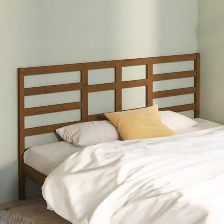 Vidaxl Sänggavel Honungsbrun 206x4x104 Cm Massiv Furu Brun