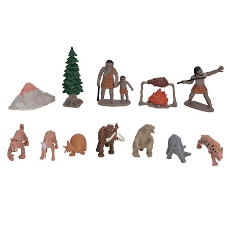 12 st Historiska Figurer Leksaker Förhistoriskt Liv Scen Figurer Djur Ornament Leksats 12 st