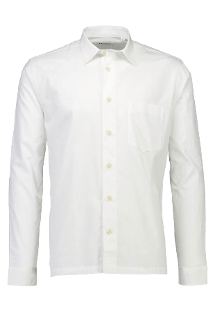 Lindbergh Straight Hemline Shirt L/S Skjortor Herr Vit L