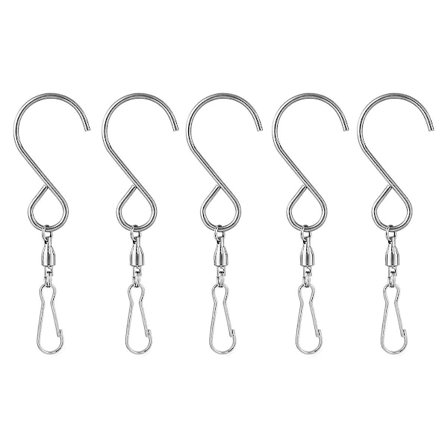 Svingbare Hækteklips, 10 stk. 360 Graders Roterende Krystal Twisters Hængere til Vindklokker Spinner, Festtilbehør