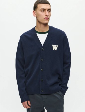 WOOD WOOD Wwcurt Crew Neck 25212 - Navy - S