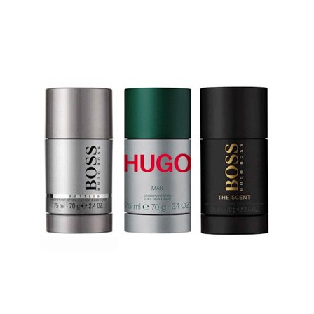 3-pack Hugo Boss Deostick (Bottled + Hugo Man + The Scent 75ml)
