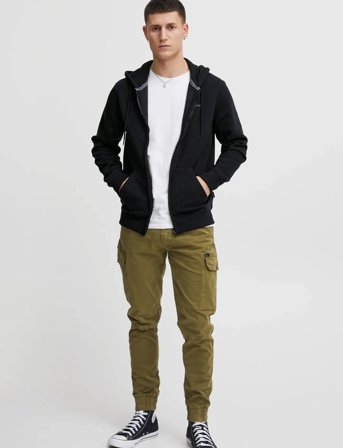 Blend Bhdownton Fullzip Sweat - Black - M