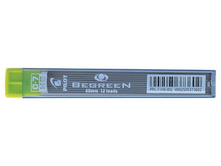 Pilot Begreen Stift till mekanisk stiftpenna, Begreen, 0,7 mm HB-stift - Lyreco - Kontorsmaterial - Pennor - Reservstift