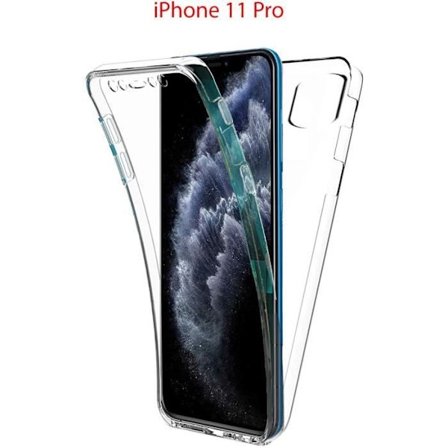 Coque 360 Grad - LittleMonkey - iPhone 11 Pro - Hel skydd - Stötsäker - Transparent