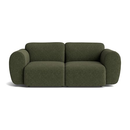 Friday 2-Sitzer-Sofa in Boston Grün, Modernes Design mit bequemer Polsterung, ideal für das Wohnzimmer, hochwertige Verarbeitung, 78cm
