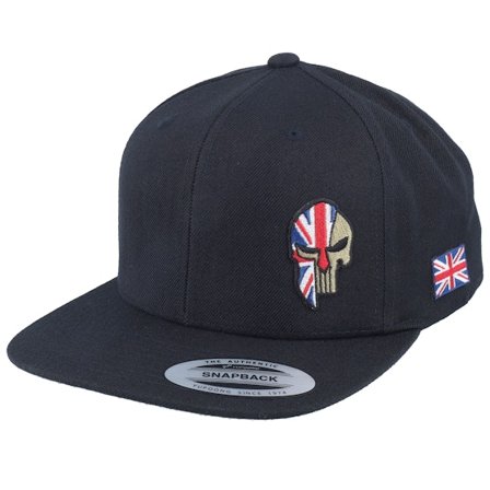 Army Head - Svart snapback Caps - Uk Army Skull Black Snapback @ Hatstore
