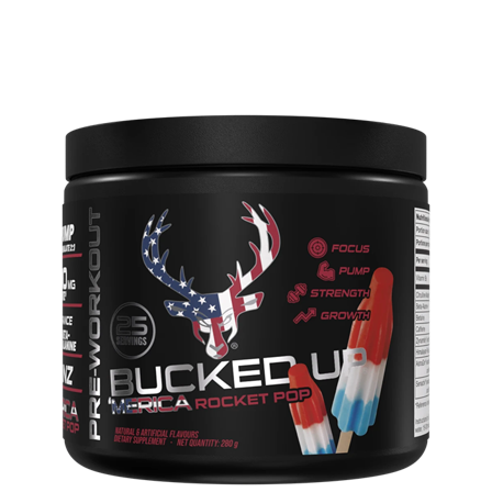 Pre-workout Bucked Up PWO, 282g, Rocket Pop - Bodyman.dk